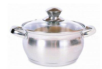 Кастрюля  Практичная с крышкой 5,9 л капсульное дно 0,6мм П-2459