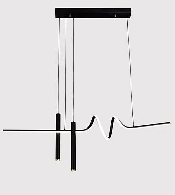 Люстра 2855-1L+2P BK Radiante LED 56W+6W (100*13*120) IR