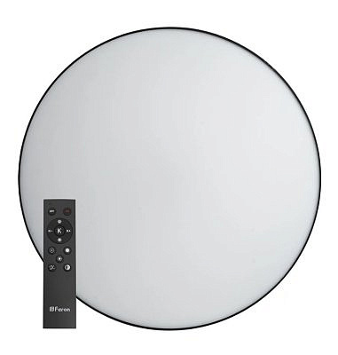 Светильник потолочный светодиодный Feron AL 6200 Simple matte черный 60w 3000k-6500k 48066