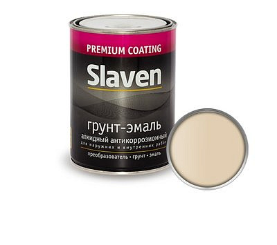 Грунт-эмаль по ржавчине Slaven  3в1 слонолая кость 1,1кг