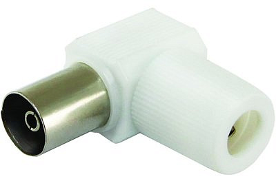 Антенное TV гнездо TDM угловое белое без пайки SQ1809-0016 
