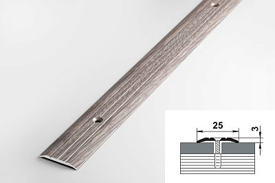 Профиль ПС01 дуб дымчатый 25*1350