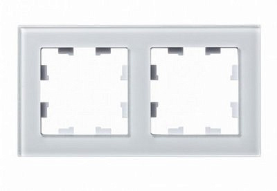 Рамка Nature рамка СУ 2 места стекло белый ATN320102 