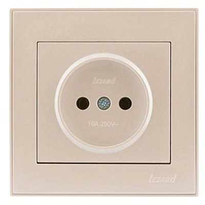 Розетка 701-3030-122 1-гн керамика с/з жемч.белый перлам.