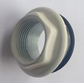 Переходник RS 1/2" белый левый с прокладкой