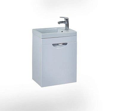 Тумба подвесная Оника Комо 45.01 белая с раковиной Фостер 45