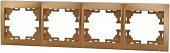 Рамка 4 места , горизантальная , золотая. Мира 701-1300-149