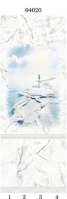 Панель ПВХ Белый мрамор 04020 (4шт)