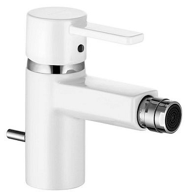 Смеситель для биде KLUDI 385309175 ZENTA однорычажный с донным клапаном белый/хром