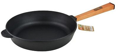 Сковорода 24см Оптима с дерв.ручкой бордо BRIZOLL