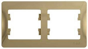 Рамка 2 места ,  горизонтальная , титан SchE GSL000402