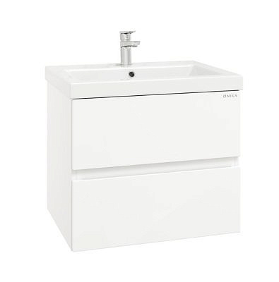 Тумба подвесная Эвада 70 белая без умывальника Оника 107061