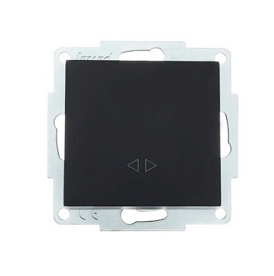 Выключатель механизм переключатель перекрестный 1 клавиша черный бархат 4288-107