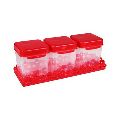 Набор ёмкостей д\сыпучих продук.1,2л на подст.(уп9)