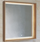 Зеркало Raval Frame 75 дуб трюфель с подсветкой сенсорный /RAVAL/