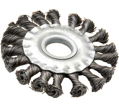 Щетка для УШМ плоская крученая,125мм