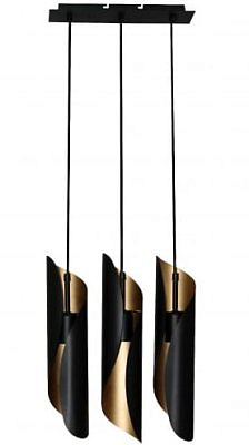 Светильник подвесной ЭЛЕТЕХ Маэстро 2 232 черное золото 01 3х60 156 Е27  