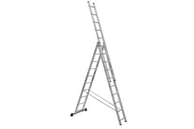 Лестница алюминиевая СКАЛА 01310е(3/10ступеней) 2,83м-4,54м-6,19м