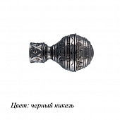 Наконечник Люксор черный никель D16  16.01.30.105