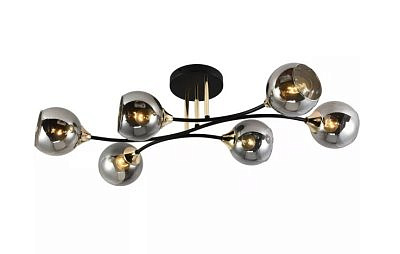 Люстра  23800-6 BK+FGD, 6xE27/60W  Bajo (84*37.5*24.5)