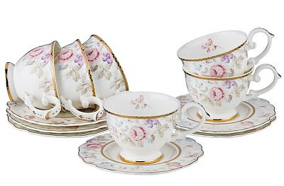 ЧАЙНЫЙ НАБОР НА 6 ПЕРСОН "SILK" 12ПР. 200 МЛ. 586-362