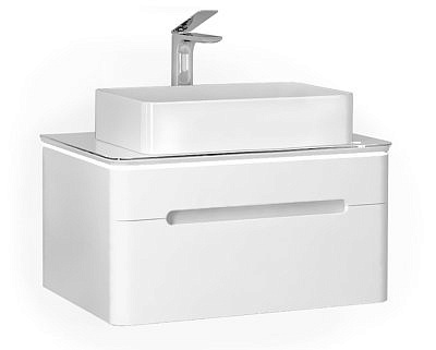 Тумба Shine 75 подвесная белая без умывальника RAVAL Shi.01.75/P/W