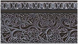 Карниз Бленда 68 КРУЖЕВО серебро-шоколад 