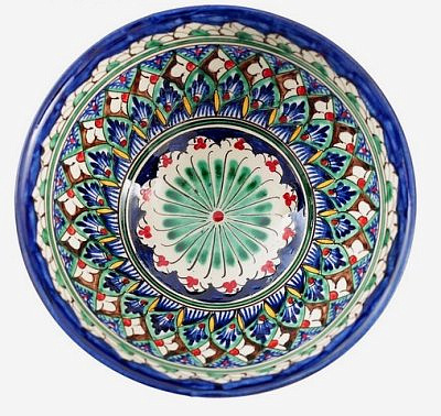 Коса Риштанская Керамика "Цветы" 15см малая синяя  2741423