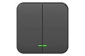 Механизм выключателя ОУ 2-класс  индикатор антрацит BLNVA105116 (пластиковое основание, изолированная пластина) 10А