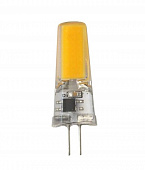 Лампа светодиодная G4 12V 7W 2700K 15х46 COB силикон BL5 цена за 1 штуку 661440 General 