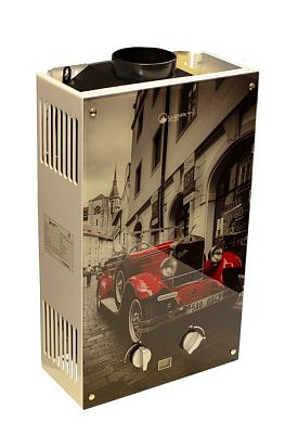 Водонагреватель газовый проточный  WERT 10EG RED GLASS машина