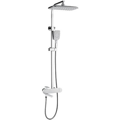 Душевая система Gappo G2483-8 с верхним душем,поворот.излив,белый/хром.