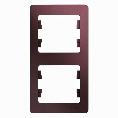 Рамка 2 места , вертикальная , баклажан. SchE GSL001106