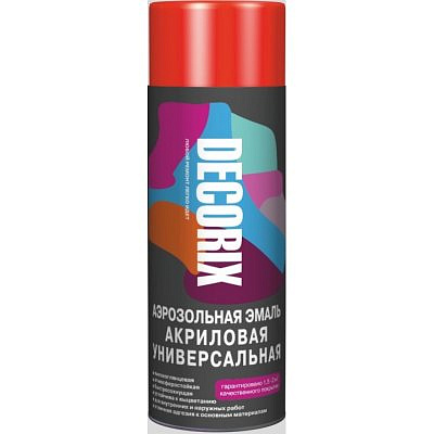 Эмаль аэрозольная DECORIX универсальная красный 520мл 