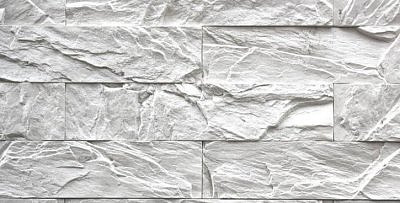 Каменный кирпич угловой элемент "Белый" 1м/п