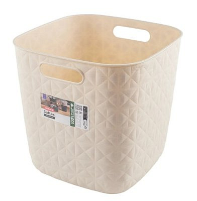 Корзина для белья SOFTEX Q 15л квадратная кремовая  00573-Z67-00