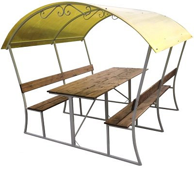 Беседка СТАНДАРТ ПЛЮС 3х2х2,2м (цена без поликарбоната, доски в комплекте черная)