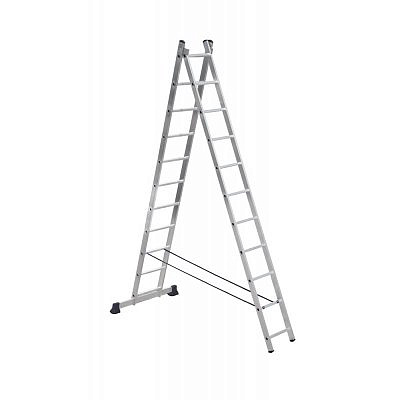 Лестница алюминиевая СКАЛА 01211е(2/11ступеней) 3,08м-5,08м