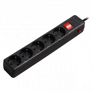 Сетевой фильтр (удл.) ПВС 3х1 5роз. 3м 16А черный земля,выкл,автомат SBSP-5-30-K Smartbuy 