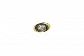 Светильник Акцент встраиваемый поворотный овальный WL-110 1x50W GU5.3 цвет: черный никель/золото
