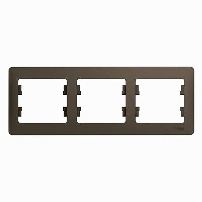 Рамка 3 места , горизонтальная , графит SchE GSL001303