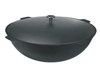 Казан 12л Чугун с крышкой К121 Камская посуда