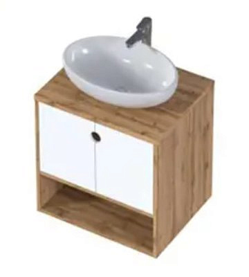 Тумба ECOnomical 60П 2 двери белый Ц0000031352