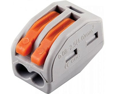 Клеммная колодка с рычагом 2-ая СМК-2 упаковка 5штук 0,08*4мм² 32A