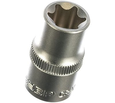  Головка торцевая 16мм Crv, 1/2",хромированная  ЗУБР "МАСТЕР",27719-16