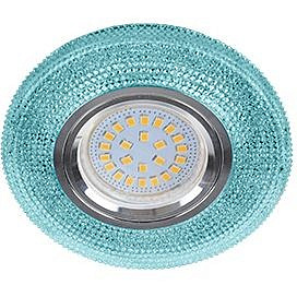  LD7069 MR16 GU5.3 св-к Круг "Модерн" подсветка 4K Голубой/Хром 25x95 FB16CMEFB (10!) Ecola 