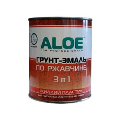 Грунт-эмаль 3в1 синий 2кг жидкий пластик ALOE