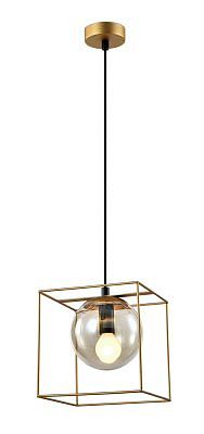 Светильник подвесной (подвес) Rivoli 5146-210  Miyuki 1 x E14 40 Вт золото лофт кантри-потолочный