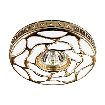 Встраиваемый декоративный  светильник 370213 SPOT NT16 303 белый/золото IP20 GX5.3 50W 12V PATTERN