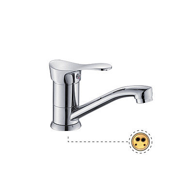 Смеситель для кухни Ростовская Мануфактура SL86-004FBS-15 короткий поворотный излив на гайке